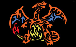 Dragon fire burned cloisonnism airbrush - a dragon free wallpaper