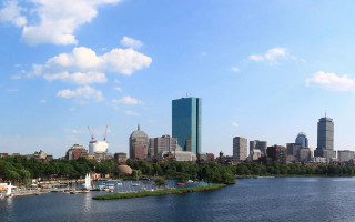 City skyline river bridge crossing 2 - a bridge crossing over free wallpaper for desktop