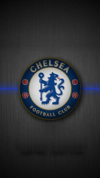 Chelsea logo metal surface blue - free city wallpaper for mobile