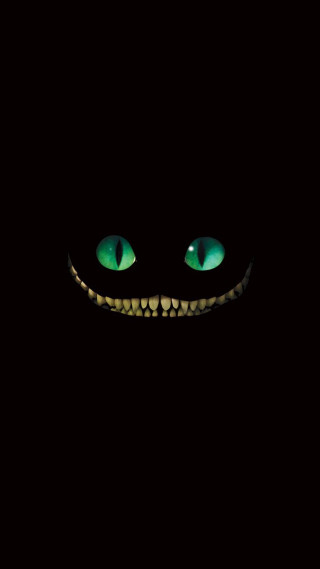 Green eyes black background cat - free 3d render wallpaper
