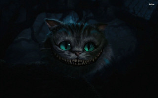 Cat glowing eyes creepy smile 3 - the dark forest free wallpaper