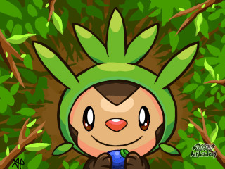 Cartoon greenhat blue tie forest - in a forest free wallpaper