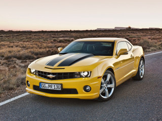 Yellow car desert black stripe - the side of the road in the desert free wallpaper