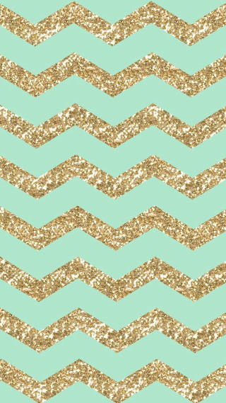 Green gold chevron glitter background 2 - op art free wallpaper for mobile