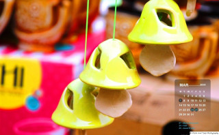 Calendar yellow birdhouses hanging bird - a calendar free wallpaper for desktop