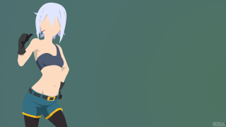 Eizan kikukawa bikini cellphone minimalist - vector art free wallpaper for desktop