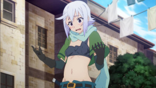 Woman bikini building arms out - flat free wallpaper for desktop