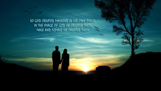 Couple tree sunset quote twilight - a couple standing next free wallpaper