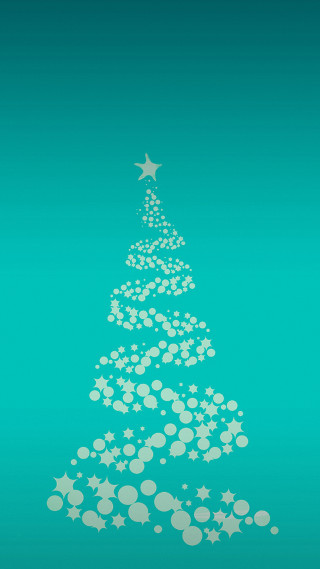 Christmas tree stars bubbles blue - a christmas tree free wallpaper for mobile