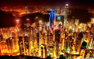 City night lights architecture ferris - cui bai free wallpaper for desktop