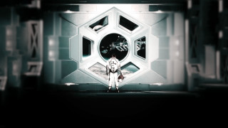 Man standing futuristic window afrofuturism - a futuristic design free wallpaper