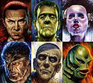Diverse faces expressions group people - free sci-fi wallpaper