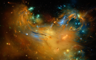 Colorful space filled with stars 7 - dust free wallpaper