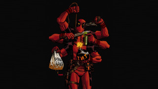 Deadpool knife money bag holding - a deadpool character holding free wallpaper