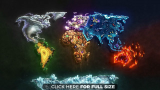 Colored animals dark water ocean - here free wallpaper for desktop