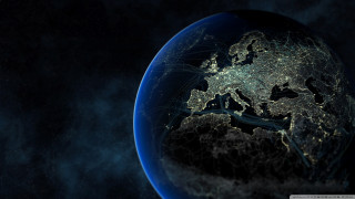 Blue earth dark background lights - a blue earth free wallpaper