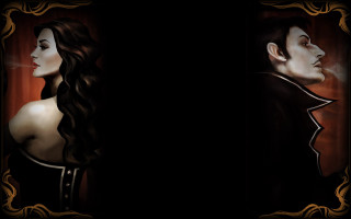 Gothic portrait man woman black - brian and wendy froud free wallpaper