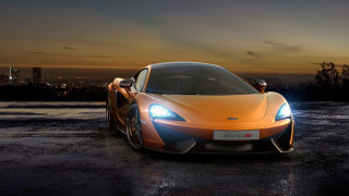 Sports car night city person - its light free wallpaper
