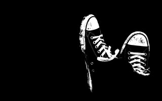 Shoes dark pair image 2023 - a pair of shoes free wallpaper