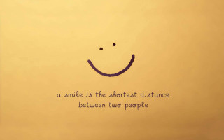 Smile shortest distance yellow background 2 - free love wallpaper