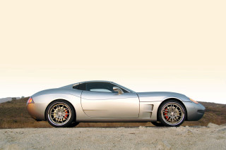 Silver sports car dirt road 3 - single body free wallpaper