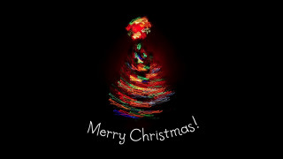 Christmas tree merry message red 2 - merry free wallpaper