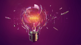 Lightbulb brokenglass imagine autodestructive 3Drender - a light bulb free wallpaper