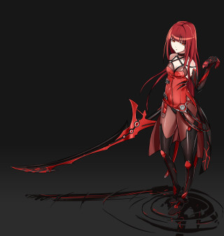 Woman red outfit sword blade - a sword and a sword blade free wallpaper