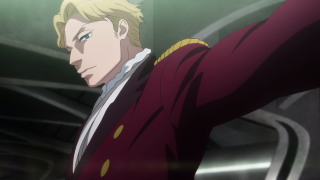 Man red jacket subway portrait - his hand out free wallpaper