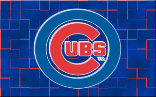 Cubs logo brickwall blue hologram - square free wallpaper for desktop