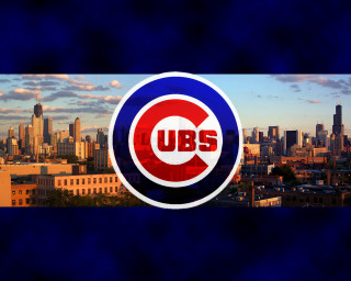 Chicago cubs logo city skyline 2 - skyscraper free wallpaper