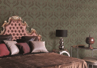 Pink headboard brown blanket rococo - a lamp free wallpaper for desktop