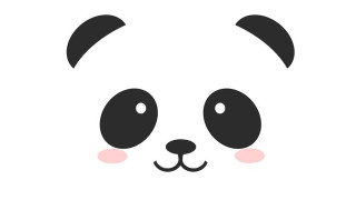 Panda face kawaii furry pink - free dogs wallpaper