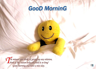 Yellow stuffed animal smile white - a good morning free wallpaper