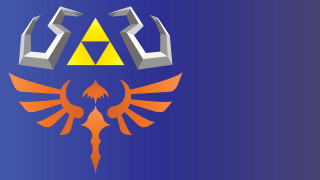 Blue background yellow orange logo - epic free wallpaper