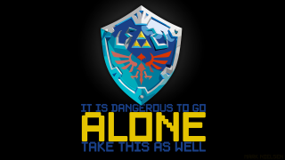 Blue yellow logo pixel art - alone free wallpaper