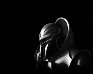 Helmet dark black background red - robot free wallpaper for desktop