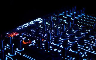 Dj controller closeup black background - epsylon point free wallpaper
