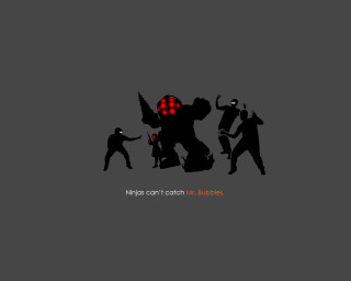 Ninja business glowing hat silhouette - a text free wallpaper
