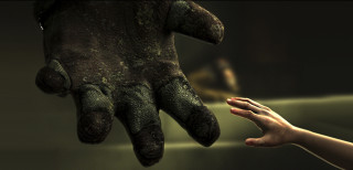 Person reaching giant hand creature - a creature free wallpaper for desktop