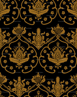 Black gold wallpaper flowers leaves - a gold border free wallpaper for mobile