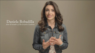 Woman jean jacket smiling hands - her chest and chest free wallpaper