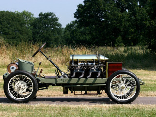 Antique green car puzzle dieselpunk - a large engine free wallpaper