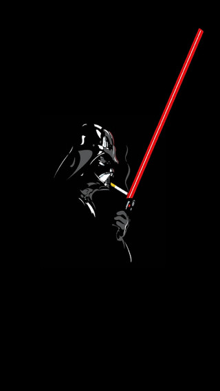 Darth vader red lightsaber black 3 - transgressive art free wallpaper for mobile