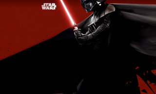 Darth vader poster red black - red background free wallpaper