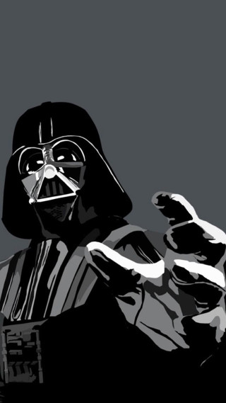 Darth vader poster black white - edward george handel lucas free wallpaper for mobile