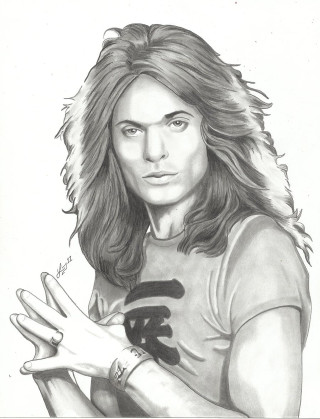 Woman long hair ring hand - a pencil sketch free wallpaper