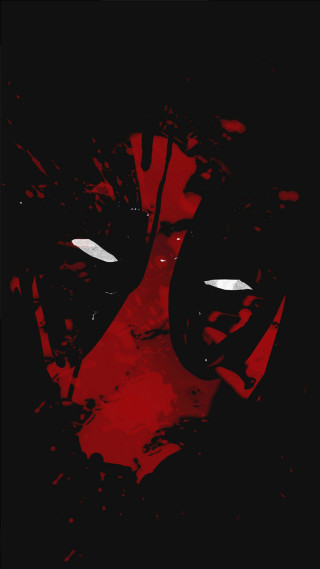 Red black deadpool face paint - bill sienkiewicz free wallpaper for mobile