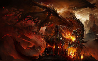 Dragon flames wings back fire - a dragon free wallpaper for desktop