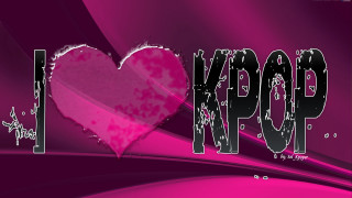 Pink heart kpop black white - a pink heart free wallpaper